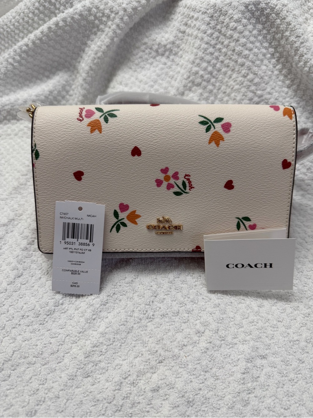 COACH Mini Klare Crossbody Bag Heart Petal Print NWT - Picture 6 of 8